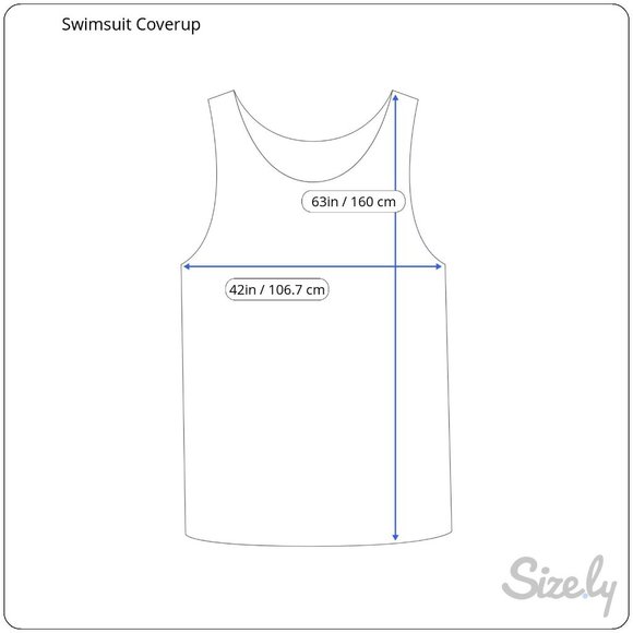 Aloha Wear Hawaiian One Size Fits Yellow Blue HIbiscus Flower Swimsuit Cover Up - Picture 3 of 6